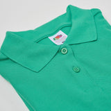 Women's Classic Cotton Short Sleeve Pique Polo Shirt - Green