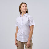 Women's Professional Short Sleeve Breathable Poplin Blouse - White