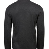 Men's Full Length Zip Knitted Outdoor Fleece Jacket- Black