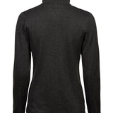 Women's Premium Full Length Zip Knitted Outdoor Fleece Jacket - Black