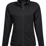 Women's Premium Full Length Zip Knitted Outdoor Fleece Jacket - Black