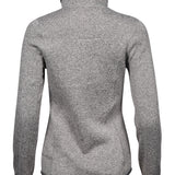 Women's Premium Full Length Zip Knitted Outdoor Fleece Jacket - Grey