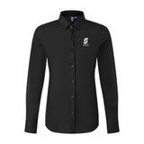 Taunton College Women's Long Sleeve Breathable Poplin Blouse - Black