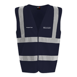 UCS Transport Team Unisex High Visibility Classic Reflective Waistcoat - Navy