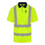 UCS University Centre Unisex High Visibility Polo Shirt - Yellow/Navy