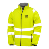 UCS College Group Two Layer Hi Vis Soft Shell Jacket - Yellow
