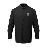 UCS College Group Men's Professional Long Sleeve Breathable Poplin Shirt - Black