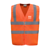 UCS College Group Flame Proof Unisex Hi Vis Vest - Orange