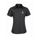 UCS University Centre Women's Short Sleeve Breathable Poplin Blouse - Black