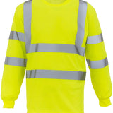 Men's Classic High Visibility Long Sleeve T-Shirt - Yellow