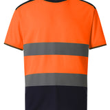 Men's Classic High Visibility Two Tone T-Shirt - Orange