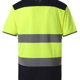 Men's Classic High Visibility Two Tone T-Shirt - Yellow