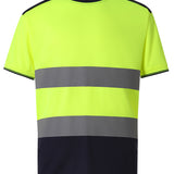 Men's Classic High Visibility Two Tone T-Shirt - Yellow