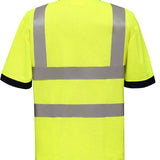 Men's Classic High Visibility Contrast Colour Polo Shirt - Yellow