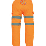 Men's Classic High Visibility Soft Feel Joggers - Orange