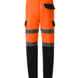 Men's Classic High Visibility Soft Feel Joggers - Orange & Navy