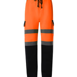 Men's Classic High Visibility Soft Feel Joggers - Orange & Navy