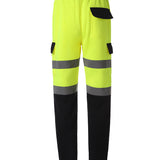 Men's Classic High Visibility Soft Feel Joggers - Yellow & Navy