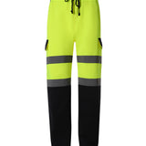 Men's Classic High Visibility Soft Feel Joggers - Yellow & Navy