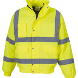 Unisex Professional High Visibility Bomber Jacket - Yellow