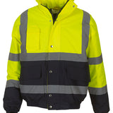 Unisex Professional High Visibility Two Tone Bomber Jacket - Yellow