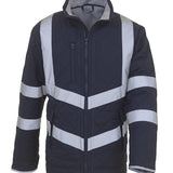 Unisex Premium High Visibility Quilted Jacket - Navy