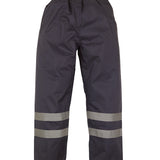 Men's Classic High Visibility Waterproof Over Trousers - Navy