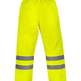 Men's Classic High Visibility Waterproof Over Trousers - Yellow