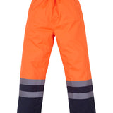 Unisex Classic High Visibility Two Tone Waterproof Over Trousers - Orange