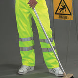 Men's Professional High Visibility Poly/Cotton Work Trousers - Yellow