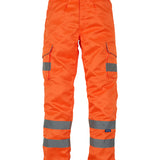 Men's Premium High Visibility Cargo Trousers With Knee Pad Pockets - Orange