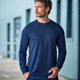 Unisex Classic Long Sleeve Breathable T-Shirt - Navy